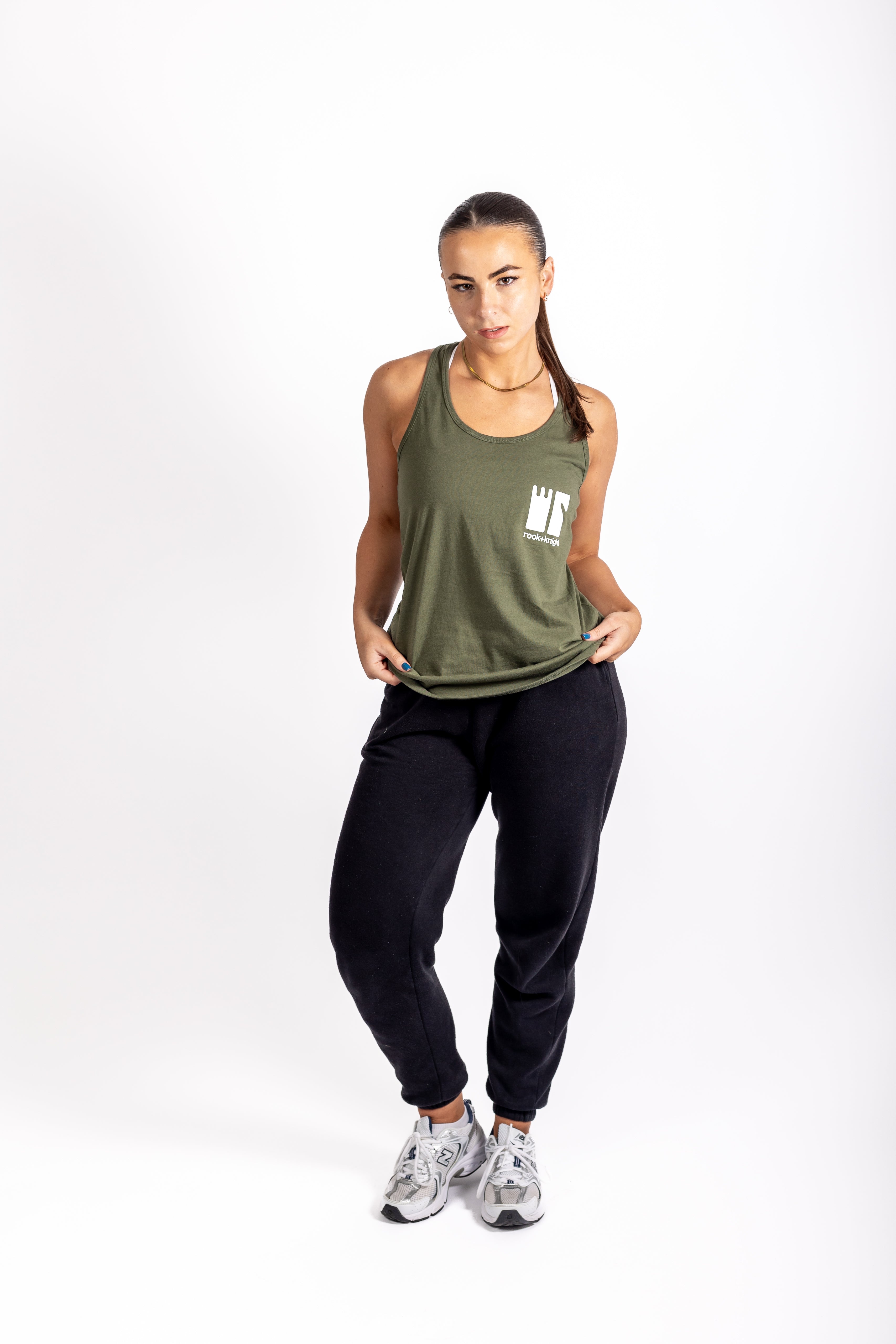 Rook+Knight Women's Cotton Military Green Vest