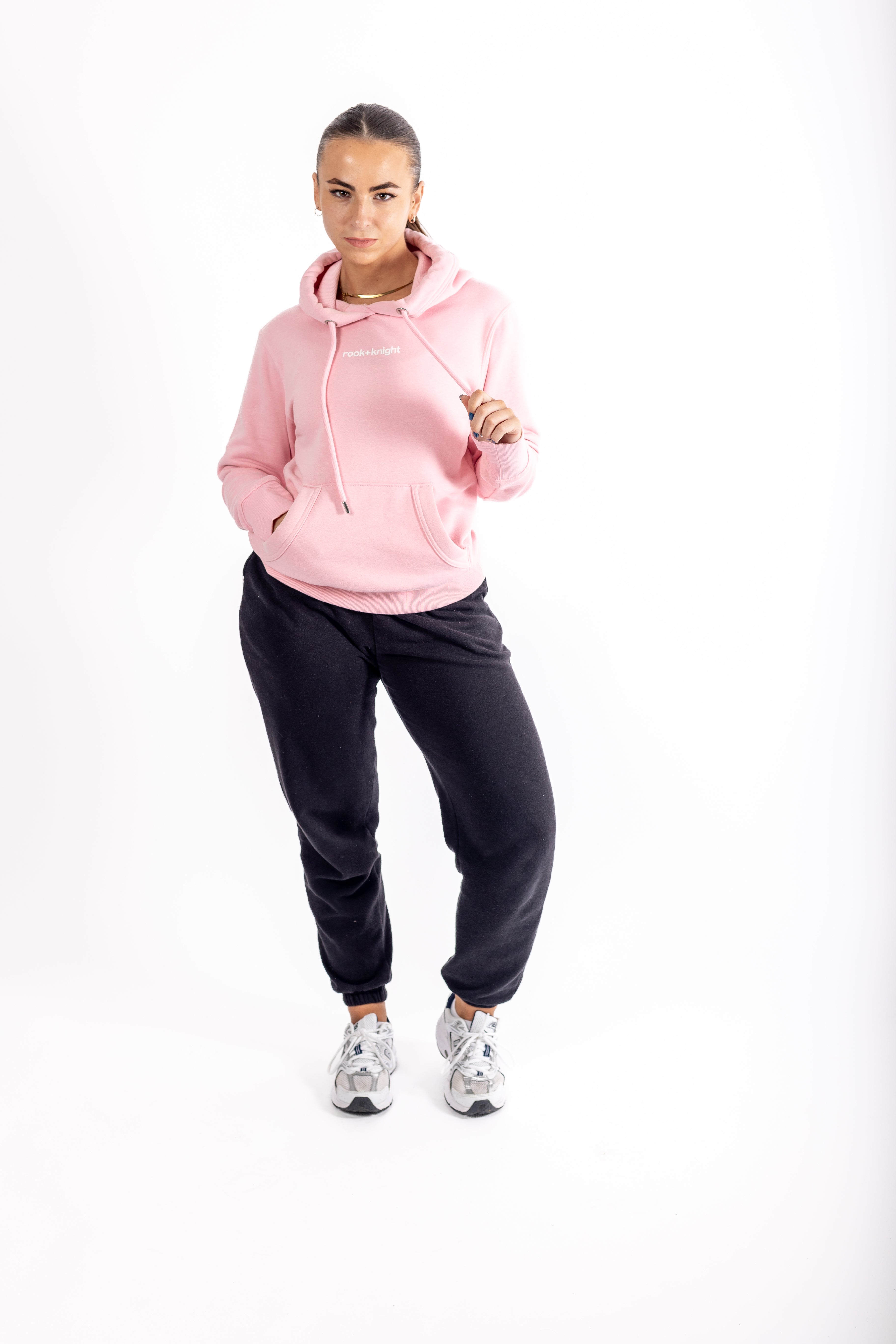 Rook+Knight Signature Women's Regular Fit Pink Hoodie