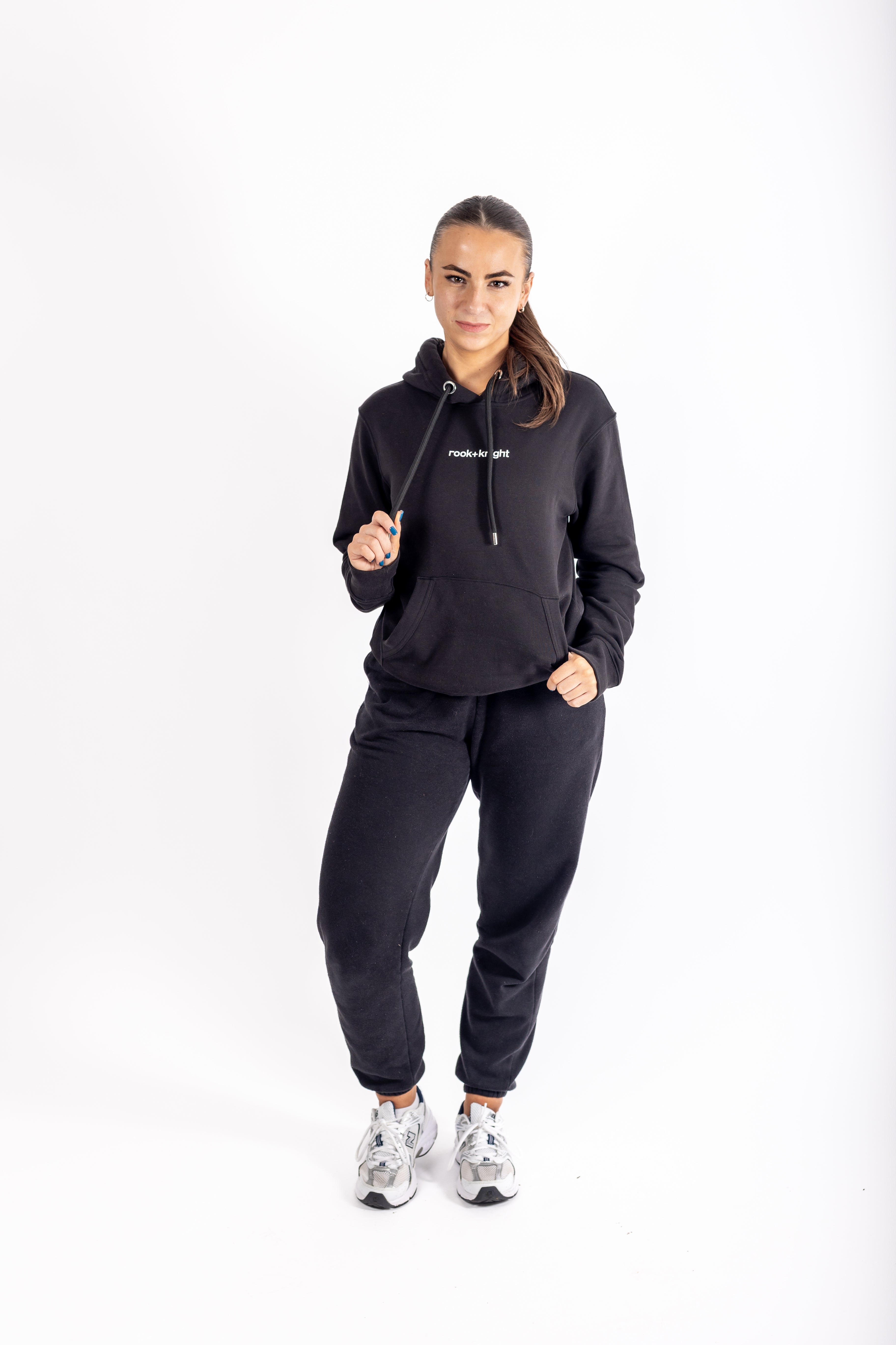 Rook+Knight Signature Women's Regular Fit Black Hoodie